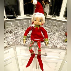 Joe Spencer Holiday Traditions Hand Painted Aggie Elf, Xmas. Rare, NWT